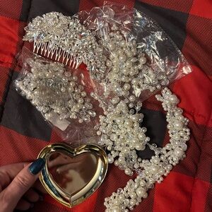 Pearl hair accessories bundle